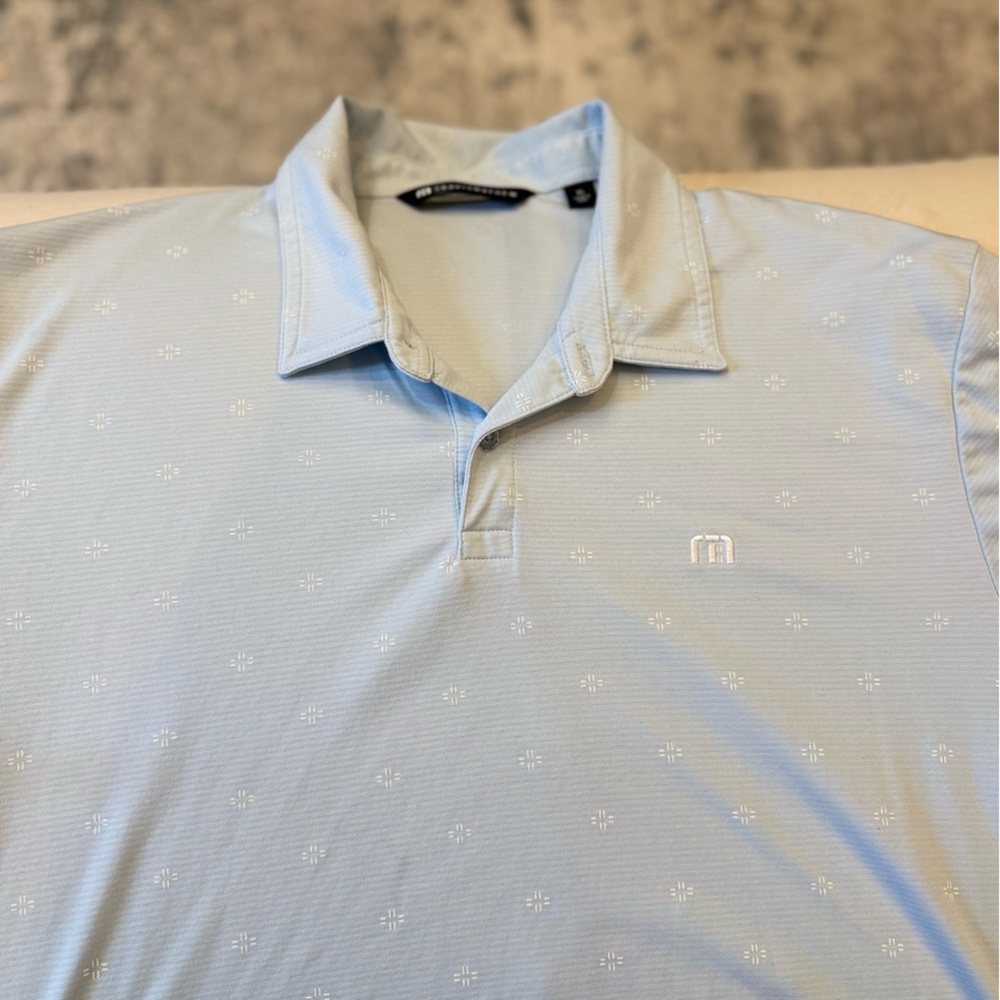 Travis Mathew Sky Blue Polo Shirt - Picture 2 of 8